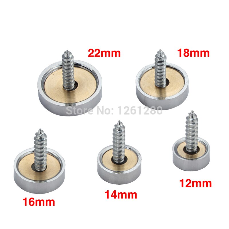 20 billeder lys stil messing reklame negle akryl spejl negle fast skrue husholdningsglas dekorative negle hardware fastgørelse