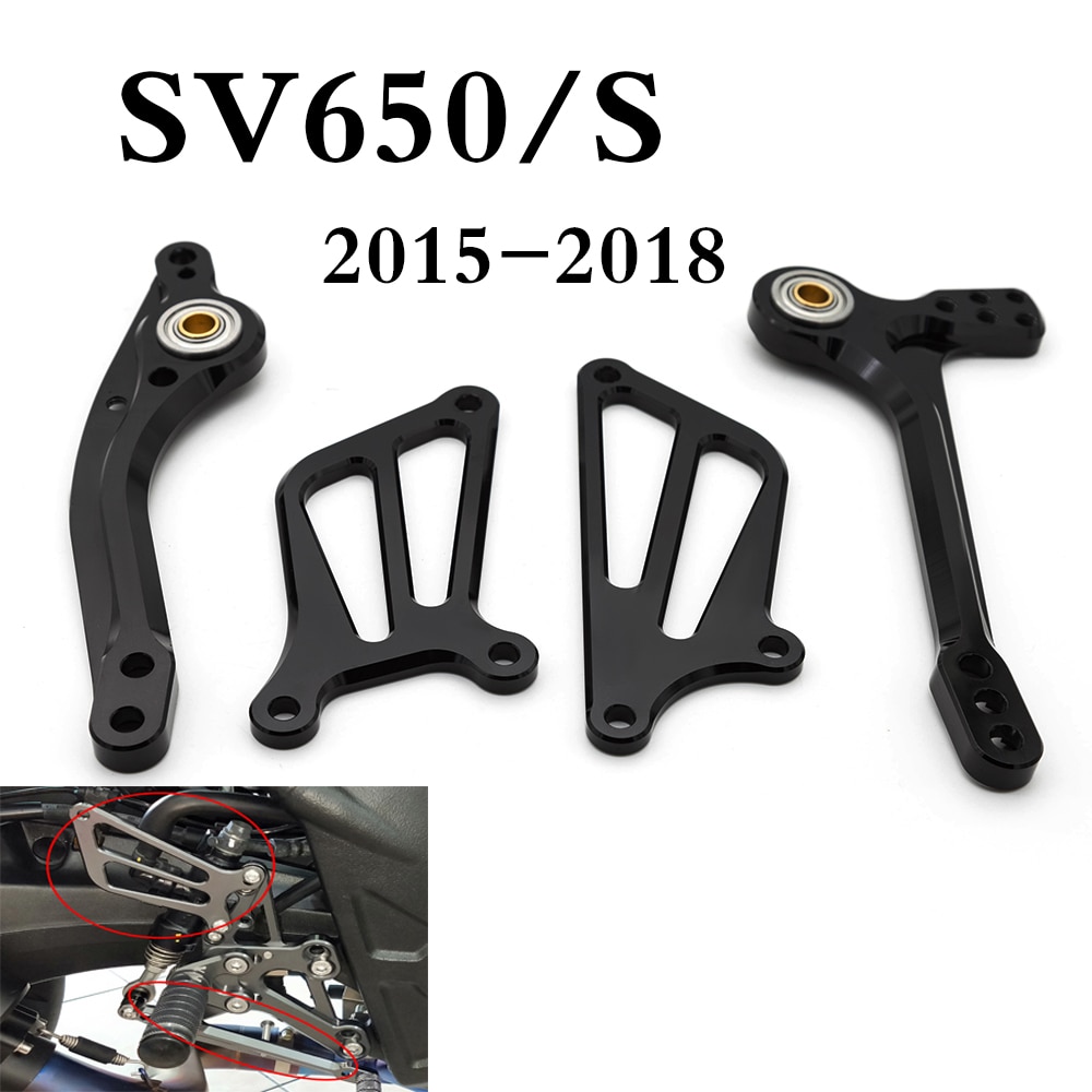 For Suzuki SV650 SV650S SV 650 Aluminum Motorcycle Rearset Footrest Footpeg Brake Gear Shift Shifter Lever + Wing