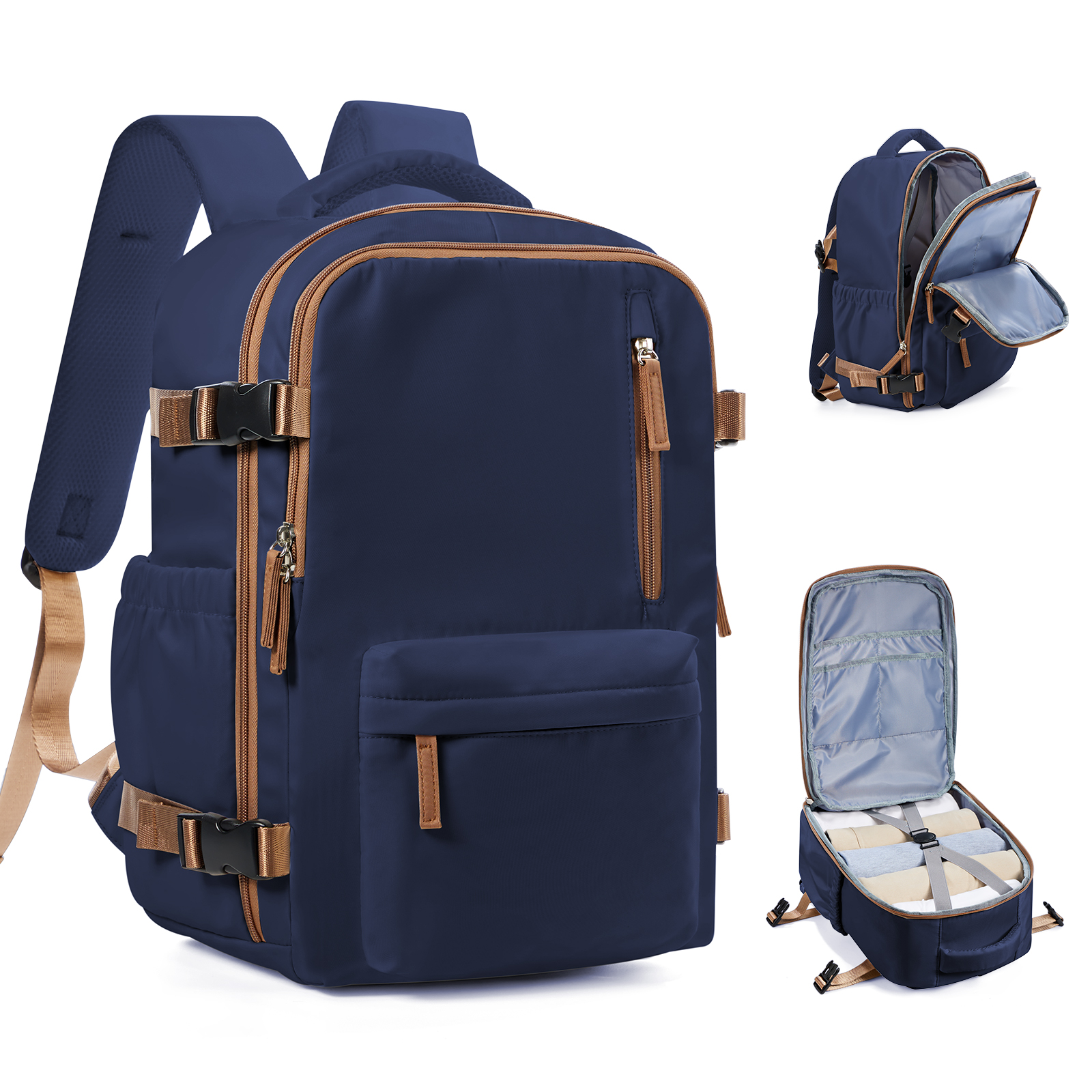 Waterproof Backpack Ryanair 40x20x25 Cabin Bag for Men Women Airplane Travel Backpack Laptop backpack bag Cabina Carry ons: DEEP BLUE