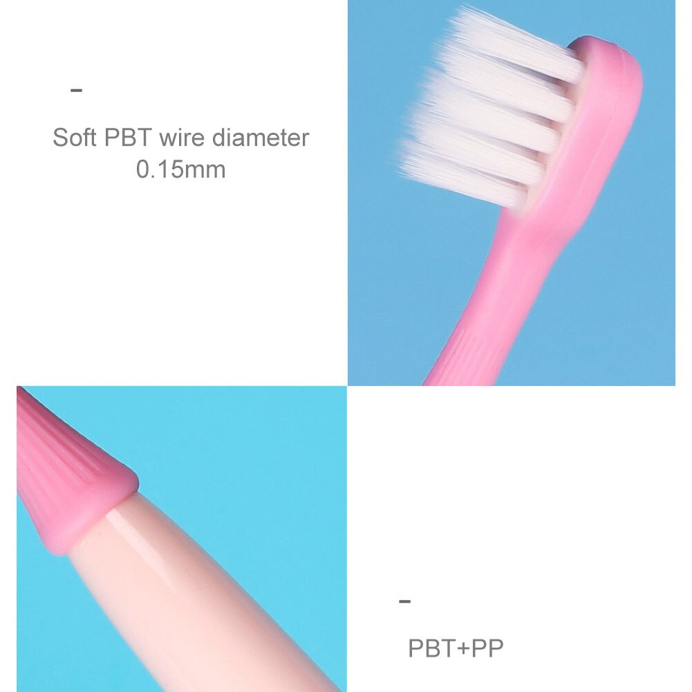 3 uds. Cepillos de dientes suaves con forma de seta bonita para niños, limpieza Dental, suministros de cuidado bucal