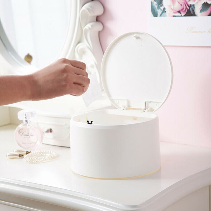 Mini Small Waste Bin Home Office Desktop Table Trash Can Garbage Basket Box