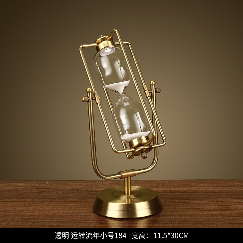Hourglass timer 30 minutes American small furnishings living room wine cabinet decoration European retro ornaments: S 184