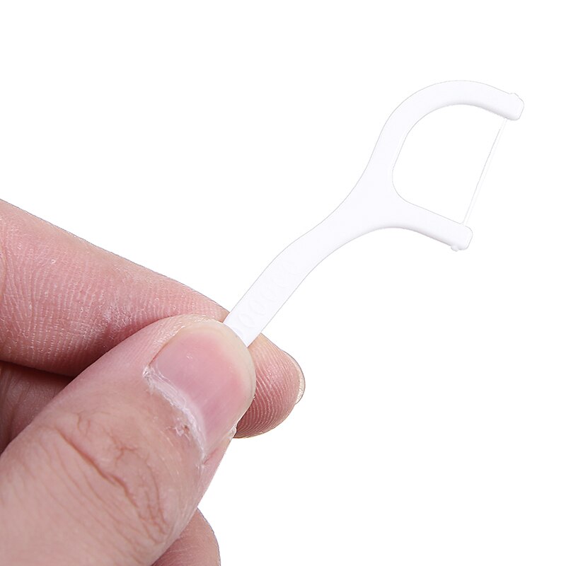 50Pcs/box Dental Floss Flosser Tooth Pick Toothpicks Hygiene Stick Oral Care Teeth Cleaning Interdental Brushes