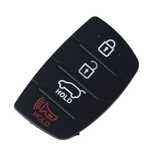 Dandkey 3 4 knapper silikone bil nøgle cover etui gummi pad til hyundai  i30 i35 ix20 ix35 ix45 solaris verna kia rio  k2 sportage: 3 plus 1 knapper