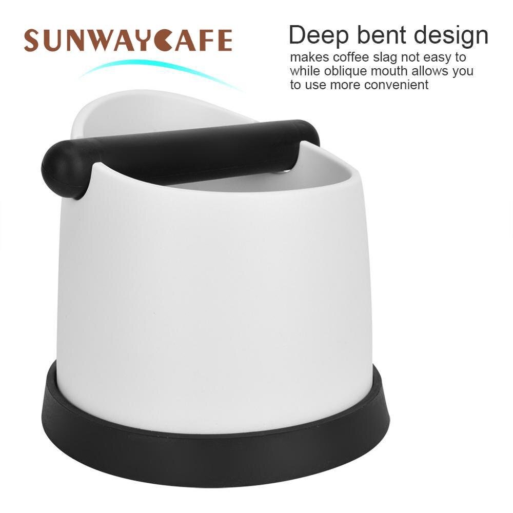 Coffee Espresso Knock Box ABS Stainless Steel Anti slip Coffee Grind Dump Bin Waste Bin with Detachable Knock Bar Barista