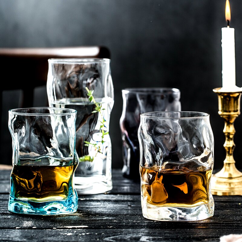2 Stks/set Wave Multicolor Glas Thuis Bar Party Drink Kopjes Koffie Whisky Xo Bier Melk Cool Thee mok Minnaar