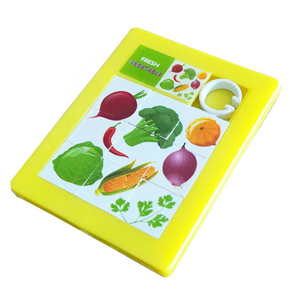 Kids Educatief Speelgoed Bekwame En Prachtige Verschijning Cartoon Diy 9 Grid Flat Jigsaw Moving Puzzel Spel Speelgoed