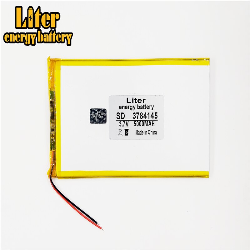 Tablet Polymeer Batterij 5000 Mah 3.7V 3784145 Smart Home MP3 Luidsprekers Li-Ion Voor Dvr, Gps, Mp3, mp4, Mobiele Telefoon, Luidspreker