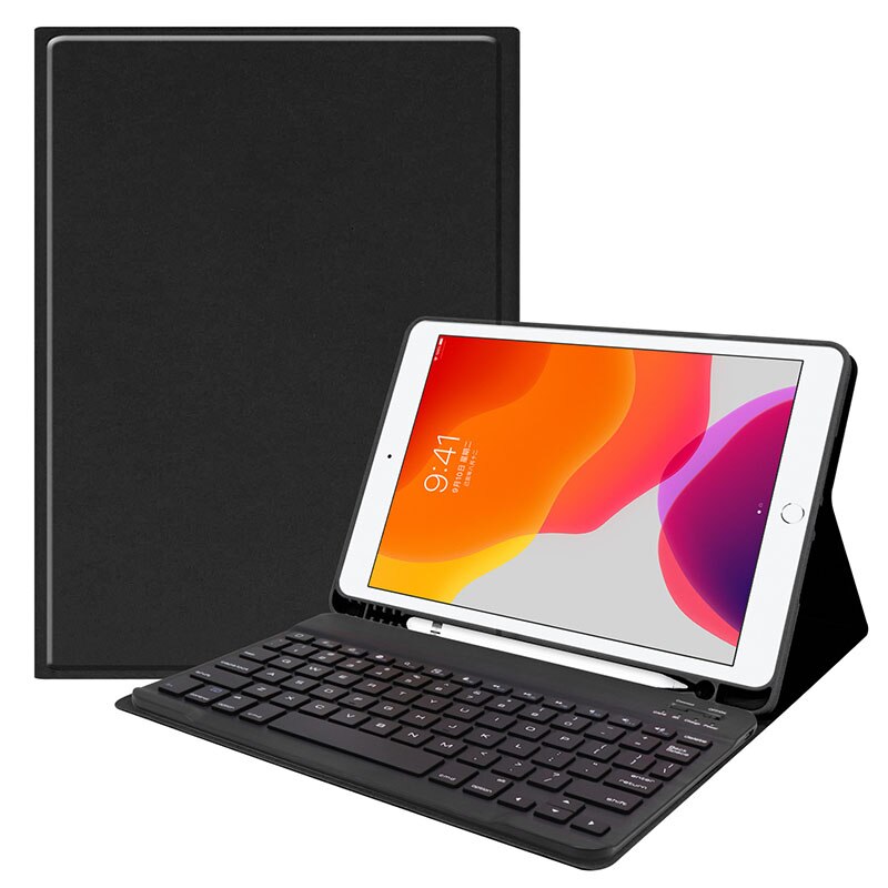 Rękaw ochronny klawiatura Bluetooth Teclado Touchpad dla iPad 9.7(2017/2018) Air2/Pro9.7 klawiatura bezprzewodowa iPad Teclado: Black