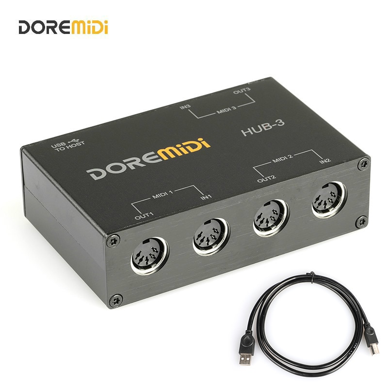 DOREMiDi MIDI 3x3 Box USB MIDI Interface MIDI Box MIDI HUB-3