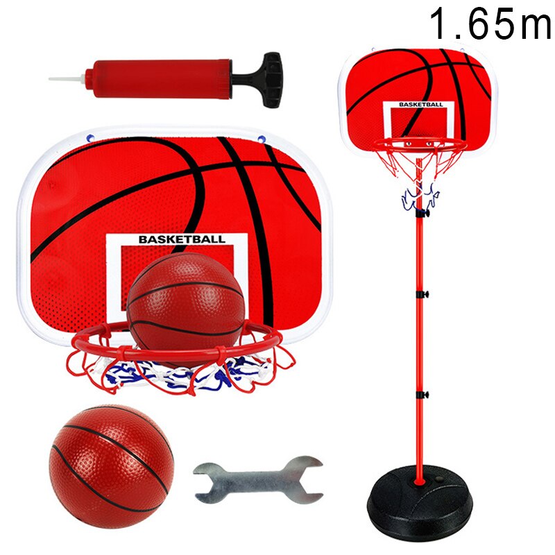 Children Height Adjustable Portable Basketball System Basketball Hoop Indoor Sports Toy ASD88: with 3 balls