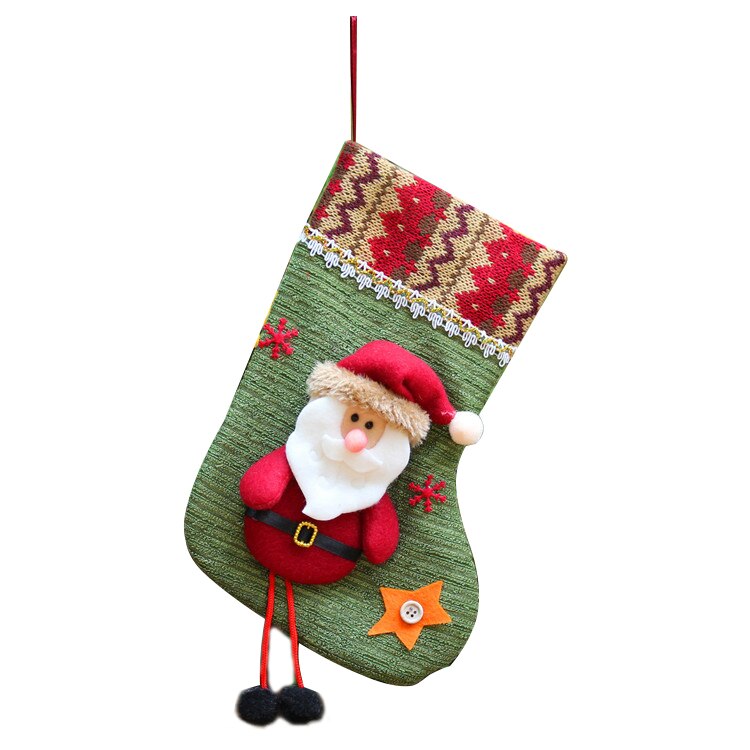 25*13cm 5 stk julesok santa snemand hjorte mønster taske til festival dekoration ,5 yc 7716: 1091282001