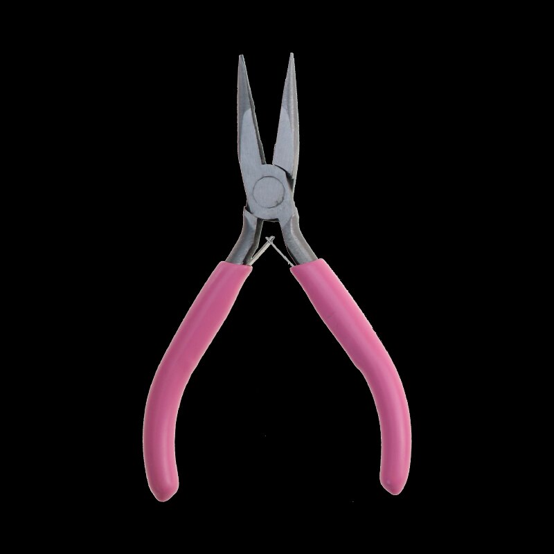 Alicates hechos a mano para manualidades, mini Alicates de punta de aguja de 5 pulgadas, sin dientes, pequeños, para joyería: Needle nose pliers2