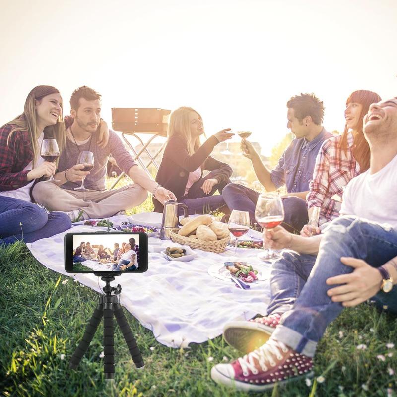 with Phone Clip Sponge Octopus Tripod Universal Lazy Phone Holder Portable Camera Tripod Flexible Octopus Bracket Monopod