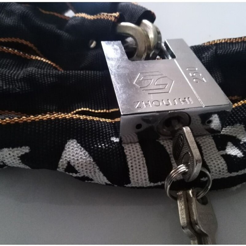 Steel Manganese Chain Lock for Bikes, Scooter and Motorcycles Heavy Duty Anti-Theft Padlock Safety Chain