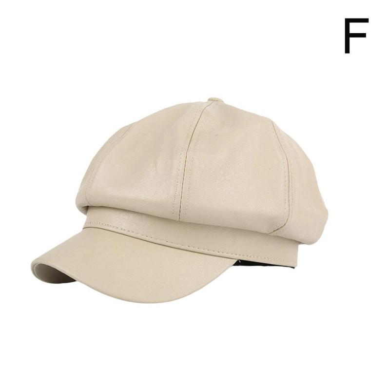 Beret Chain Navy Hat Octagonal Hat Women&#39;s Autumn And Winter Flat Top Navy Hat British Retro Newsboy Hat Baseball Cap: 6