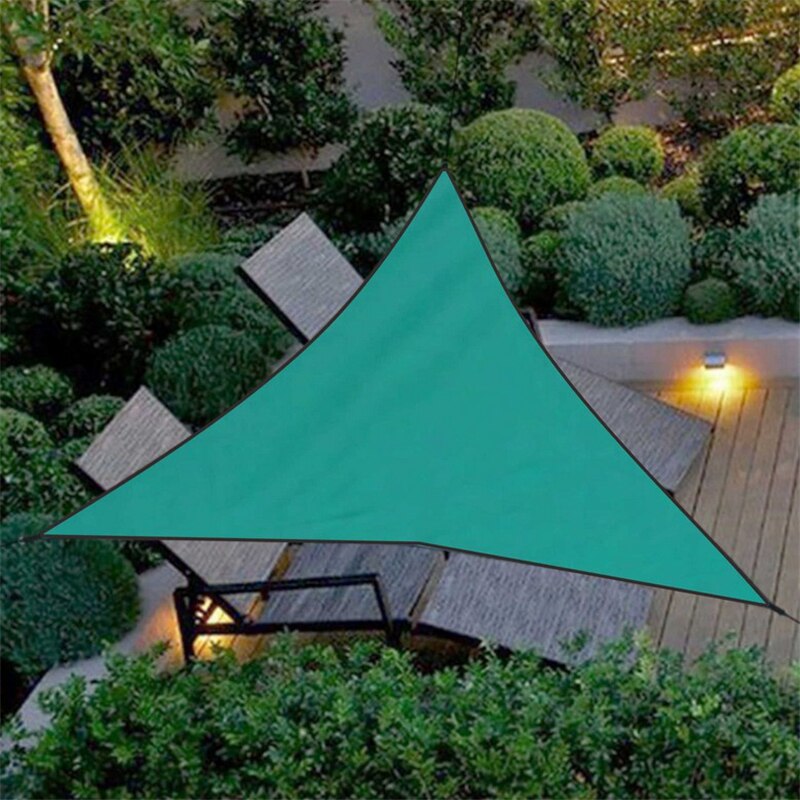 Vandtæt solafskærmning trekant solsejl beskyttelse udendørs baldakin have terrasse pool skygge sejl fortelt camping skygge klud 3/6m: Grøn / 3 x 3 x 3m