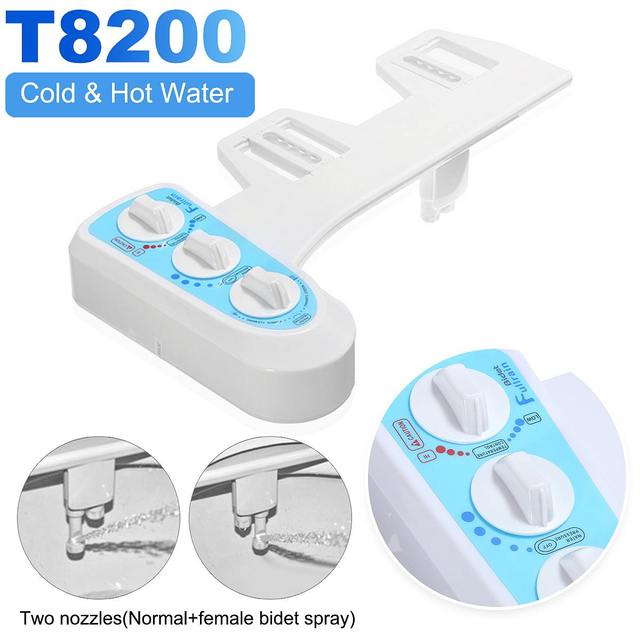 Non-Electric Bidet Attachment Toilet Bidet Seat Self Cleaning Nozzle Fresh Water Bidet Sprayer Automatic Washing Bidet Accessory: T8200 US