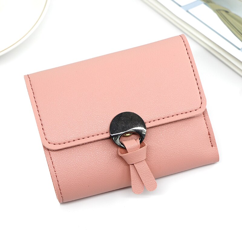 Kurze Brieftasche Frauen Brieftaschen Nette Liebe Quaste Haspe Geldbörse Karte Halfter Weibliche Kupplung Geld Tasche PU Leder Dame geldbörsen: Rosa