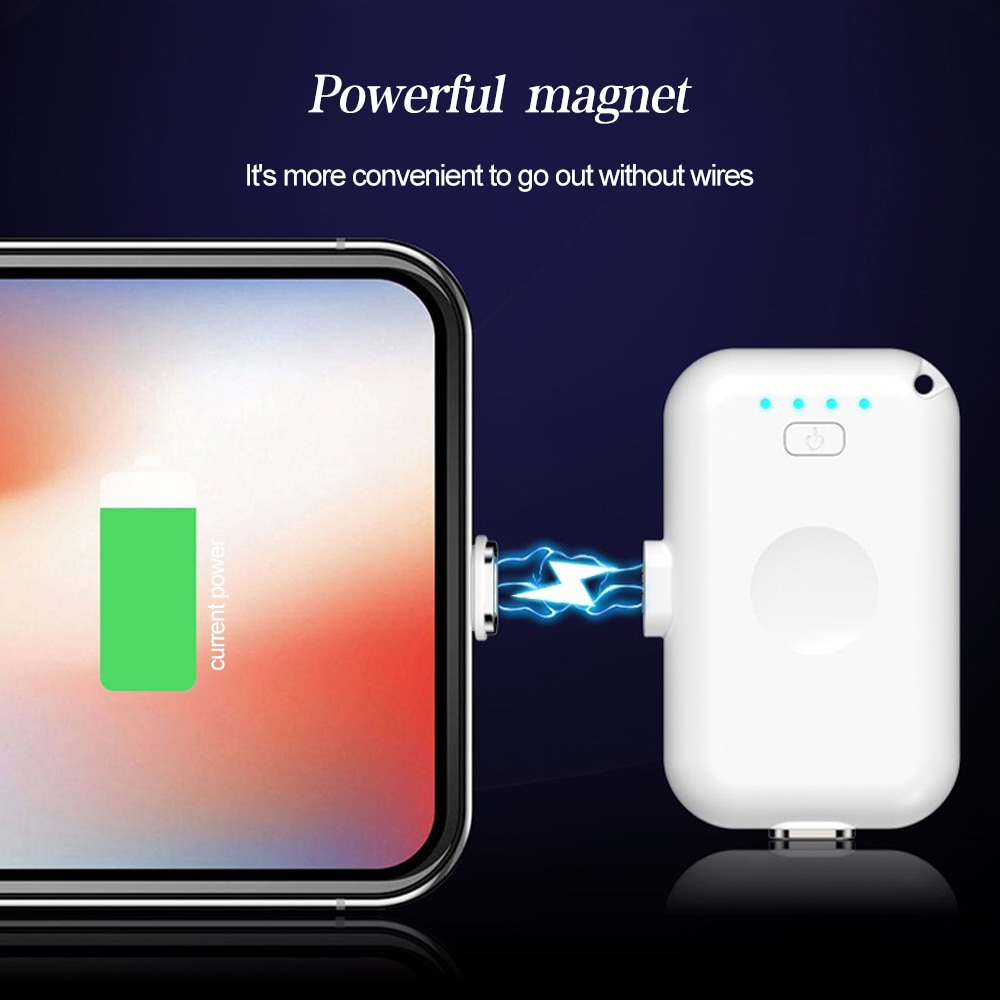 Mini chargeur de batterie externe magnétique Portable, pour iPhone 12 Xiaomi iPhone Samsung