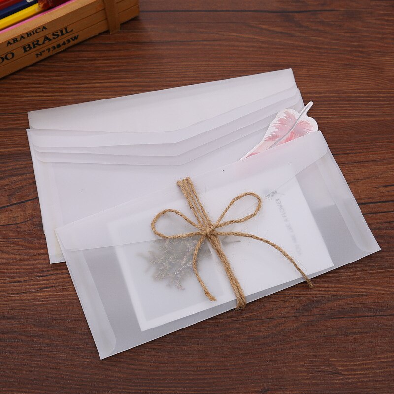 20 teile/los Benutzerdefinierte transparent Umschlag Transluzenten Papier Umschläge einstellen knapp Jahrgang Hochzeit Einladung Umschläge für Karten