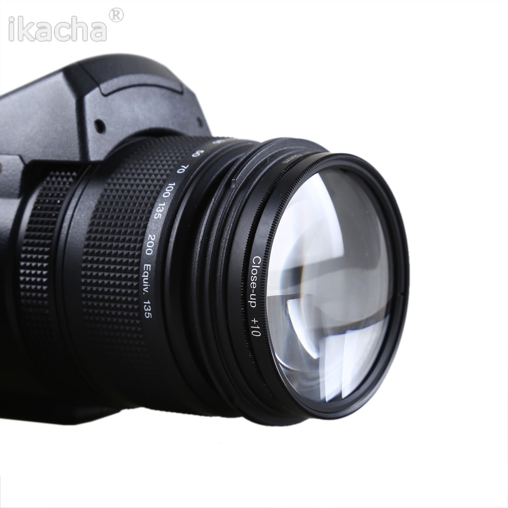 Makro nah dran hoch Linse Filter + 1 + 2 + 4 + 10 Bausatz + Sonnenblende + Deckel 49mm 52mm 55mm 58mm 62mm 67mm 72mm 77mm für Kanon Nikon Sony Kamera