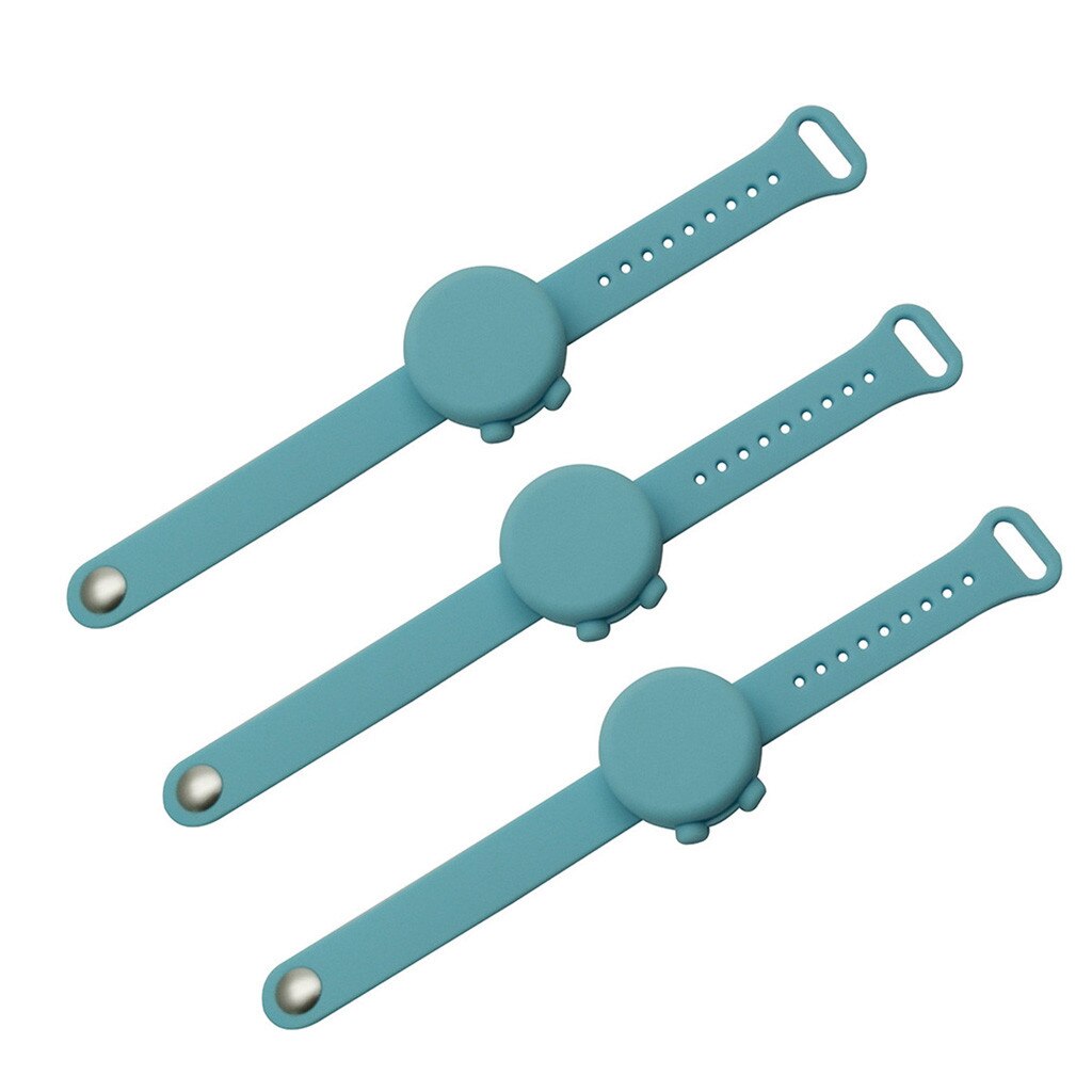 Familiesæt håndsprit til voksne børn armbånd dispenser armbånd bærbare håndsprit dispenser pumper armbånd: 3pc blå