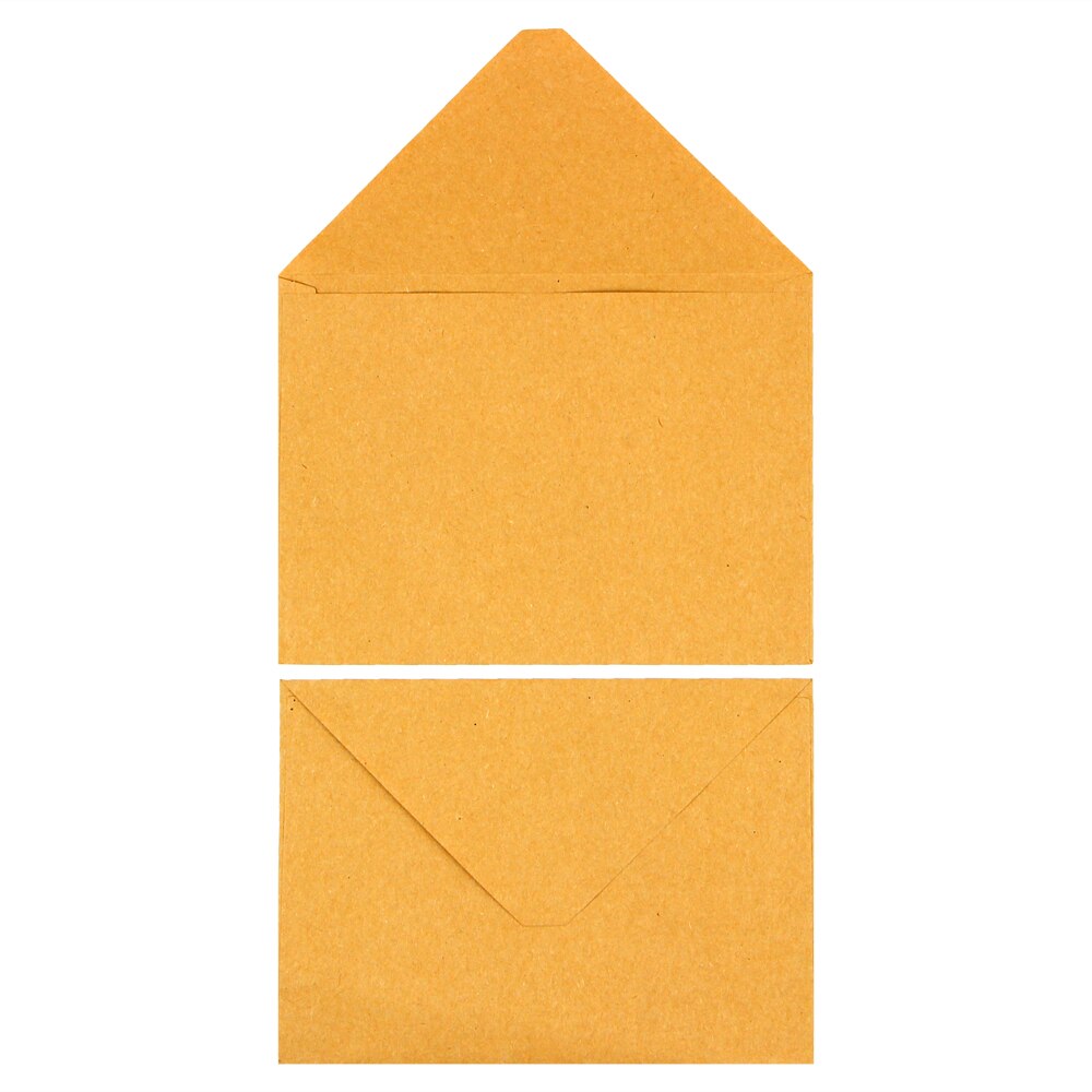 50Pcs/Lot Classical Brown Kraft Blank Mini Paper Window Envelopes Wedding Invitation Envelope Envelope