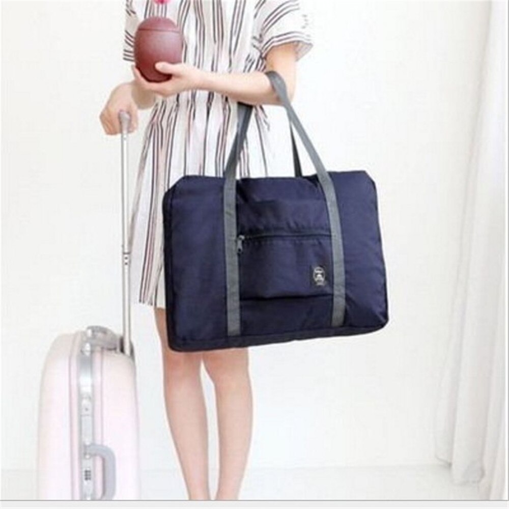 Trolley travel portable folding storage bag: Navy