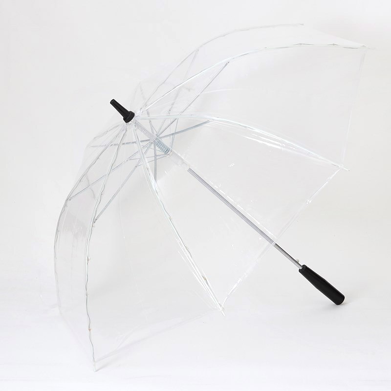 LED Light Transparent Unbrella For Environmental Shining Glowing Umbrellas Party Activity props Long Handle Umbrellas