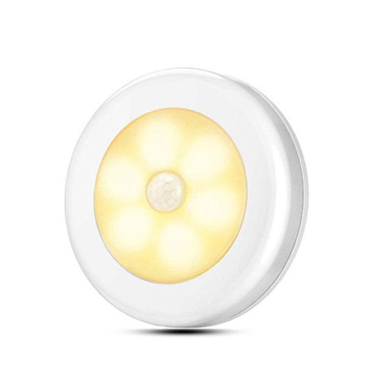 Menselijk Lichaam Inductie Lamp Creatieve Nachtlampje Gang Motion Ronde Classic Home Licht Sensor Kleine Kast Controle U2E6: Light Grey