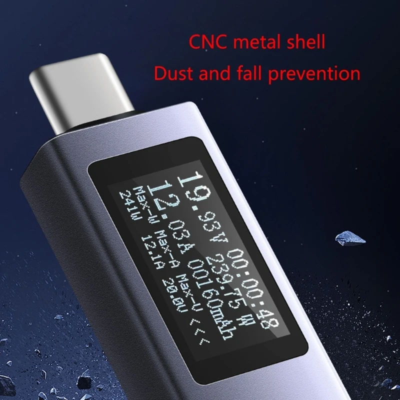 KOWSI USB C Meter Current Tester USB Checker USB Charging Detector USB C Voltmeter Ammeter Detector