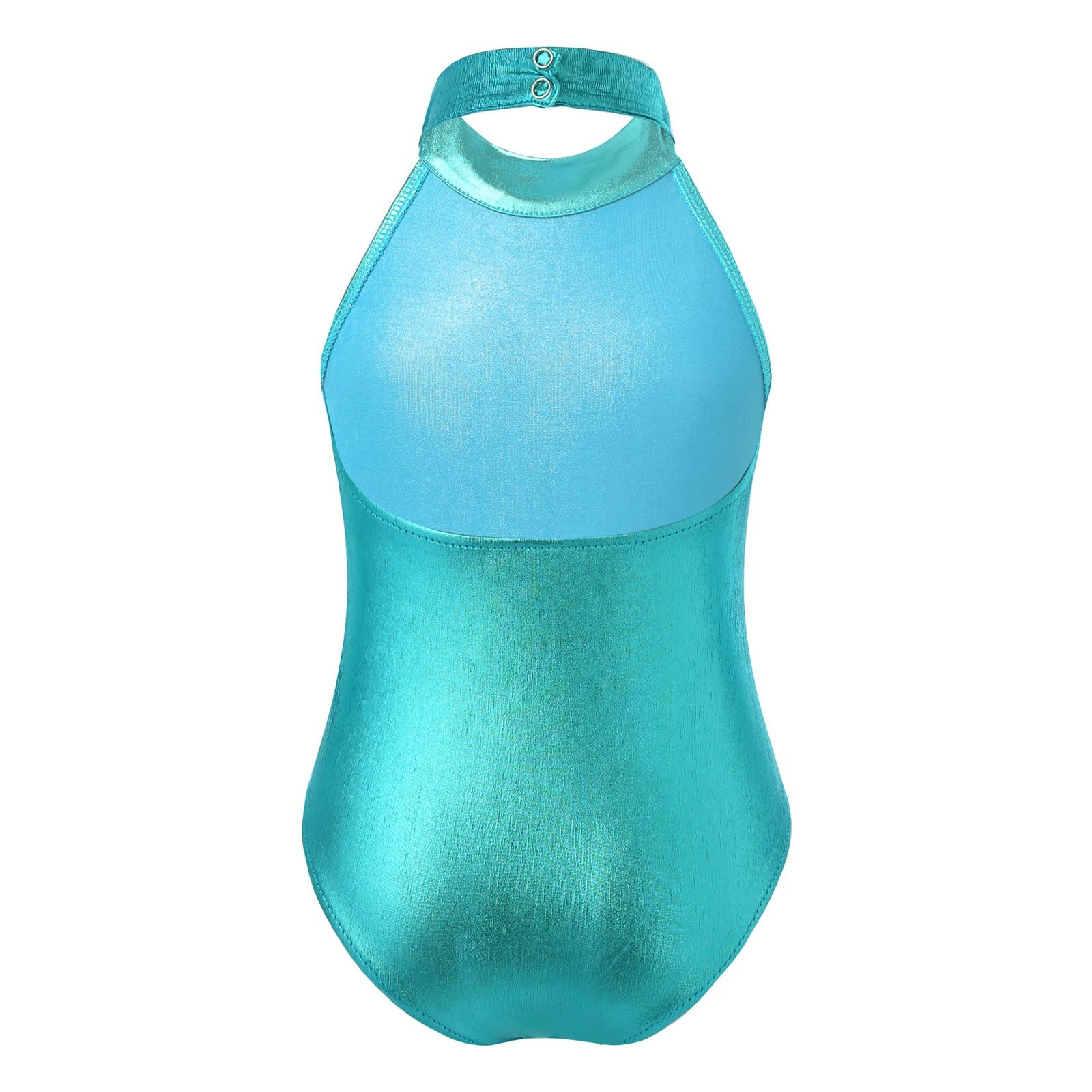 Kids Girls Ballet Gymnastics Leotards Halter Neck Sleeveless Leotard Open Back Gymnastic Bodysuit Jumpsuits Childrens Dance Wear