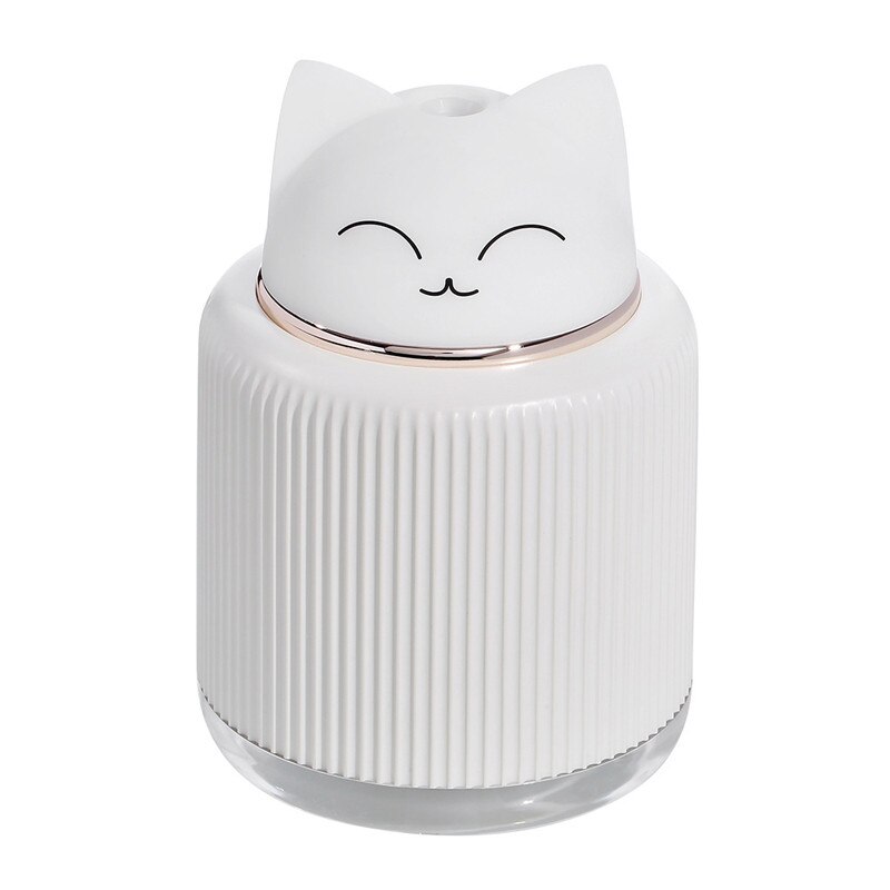 Eloole 300ml usb mini kattenbeer luchtbevochtiger ultrasone aroma-olie diffuser led-licht mistmaker luchtbevochtigers voor thuis en in de auto: Kat