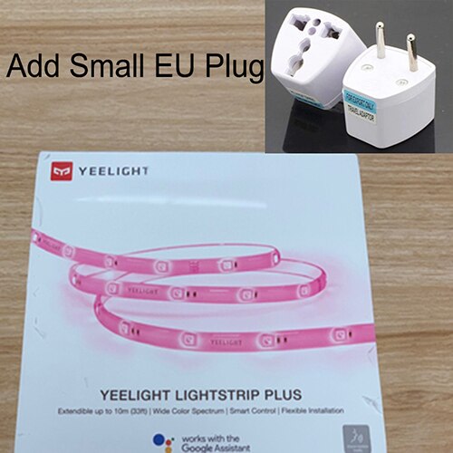 Yeelight RGB LED 2M Smart Light Strip Smart Home for Mi Home APP WiFi Works with Alexa Google Home Assistant 16 Million Colorful: Add Small EU Plug
