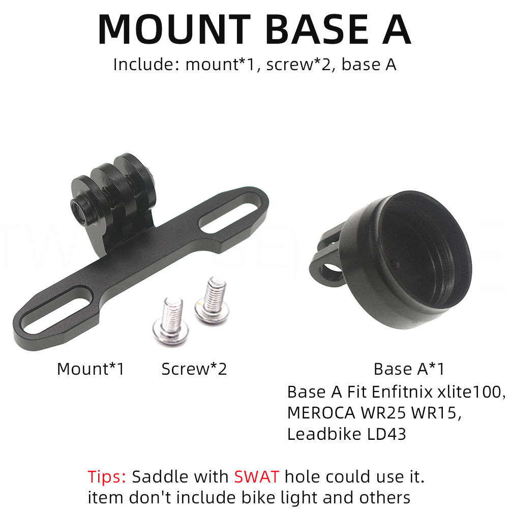 Twtopse Fiets Achterlicht Mount Voor Gespecialiseerde Zadelkussen Power Romin Toupe Swat Gat Fit Gopro Fietsen Fietsenrek Beugel: YELLOW