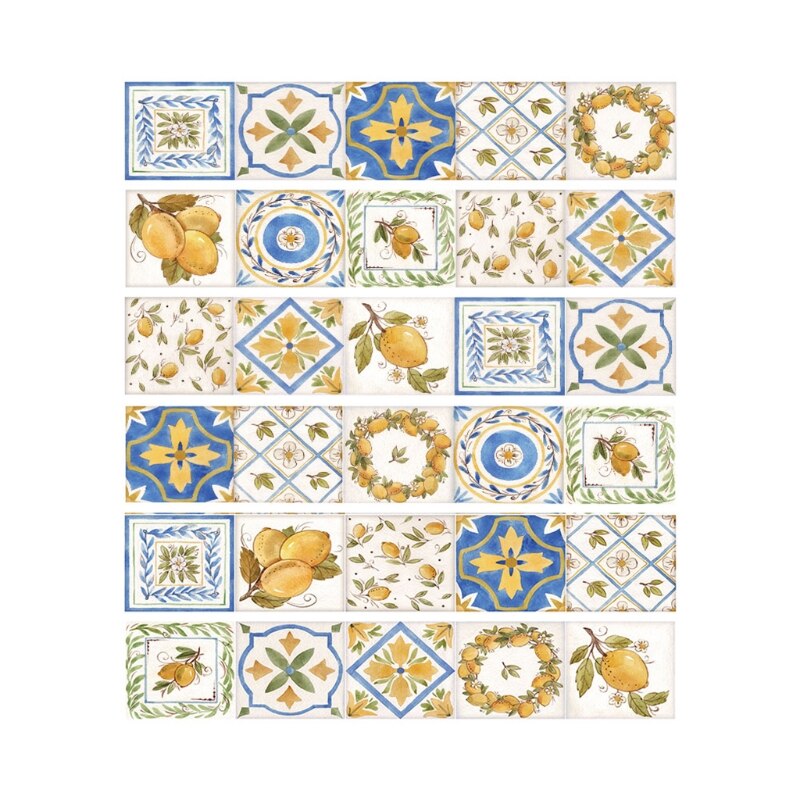 6 stk/sett 3d mandala blomstertrapp trapp stigerør gulvklistremerke selvklebende gjør-det-selv-trapp vanntett pvc veggdekor: 16