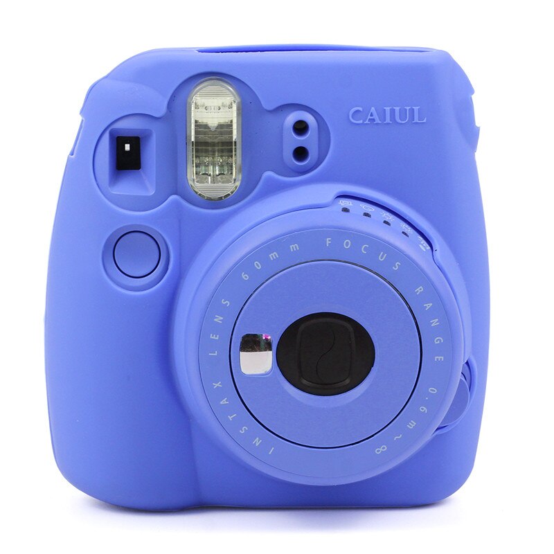 Instant Camera Bag Case Voor Fujifilm Instax Mini 9 Mini 8 8 + Case Classic Noctilucent Jelly Kleuren camera Skin Cover: Sea Blue