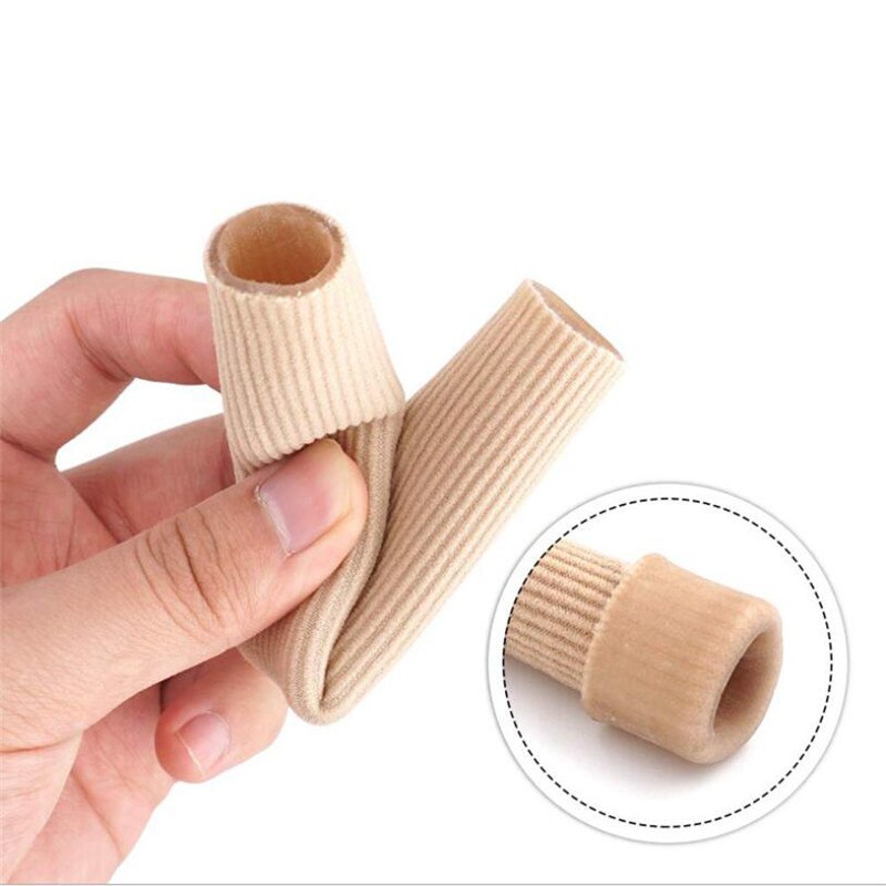 Stoff finger tåbeskytter separator applikator pedikyr mais callus remover hånd smertelindring myk silikonrør fotpleieverktøy