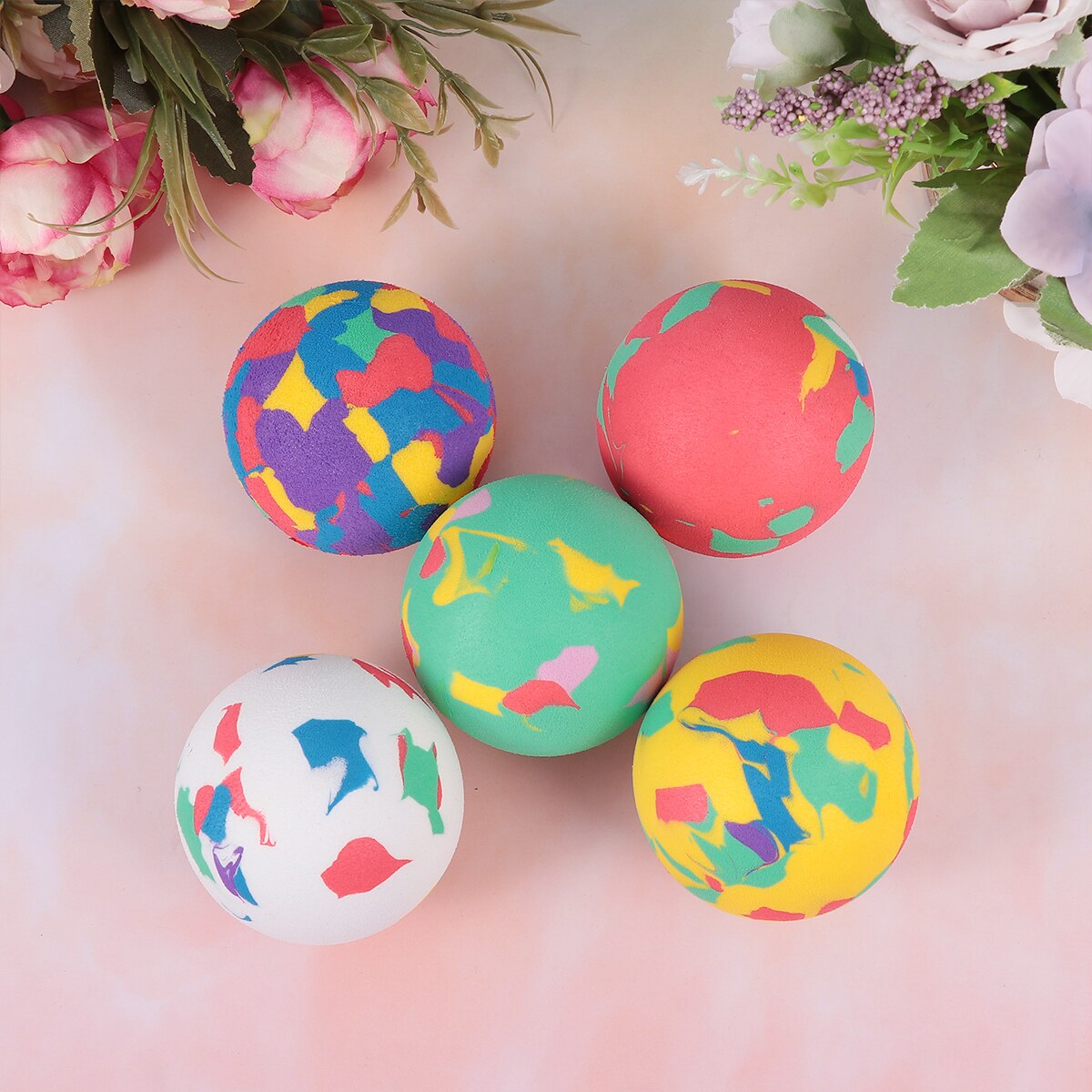 12pcs Bounce Balls Colorful Bouncy Balls Jumping Balls Children Kids Balls