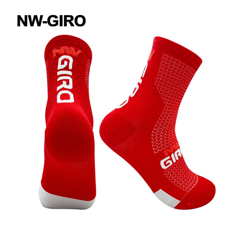 NW-GIRO 2022 Cycling Socks Man Bike Running Mtb Men&#39;s Bicycle Compression Knee-high Funny White Blace Black Green