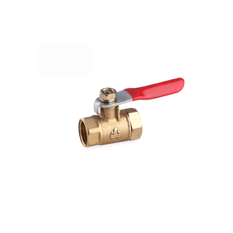 1/8 "1/4" 3/8 "1/2" Vrouwelijke Aan Vrouwelijke Messing Kogelkraan Met Rood Handvat Voor Water Olie lucht Gas Fuel Line Uitschakeling Buisleidingen