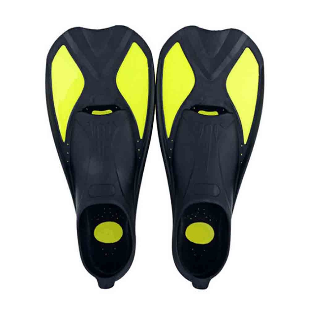 1 par de aletas de silicona para nadar adultos snorkel aletas para el pie aletas de buceo principiante corto Set de entrenamiento de pies Set de aletas de pato
