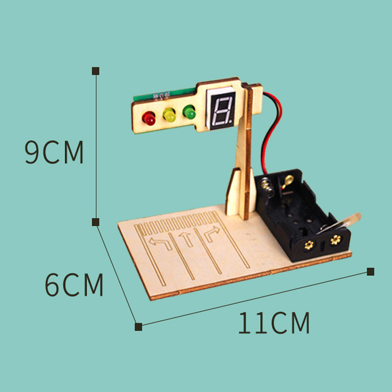 Modelo de semáforos de madera para niños, juguete científico, tecnología divertida, Kit de ayuda para enseñanza de física, juguetes educativos de aprendizaje para niños
