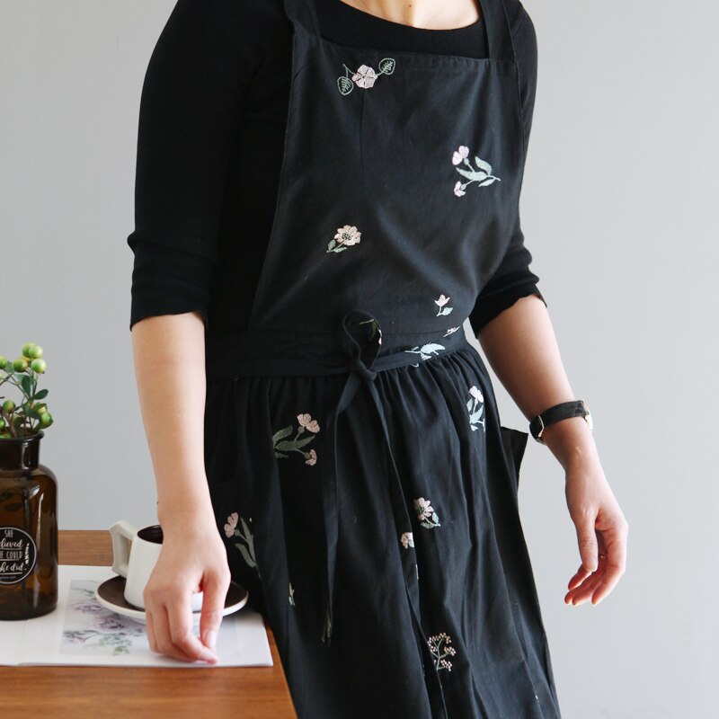 retro w stylu średniowiecznym bawełniana pościel gotowanie fartuchy kuchenne dla kobieca sukienka kwiaciarnia bluza fryzjer śliniaczek ogród fartuch