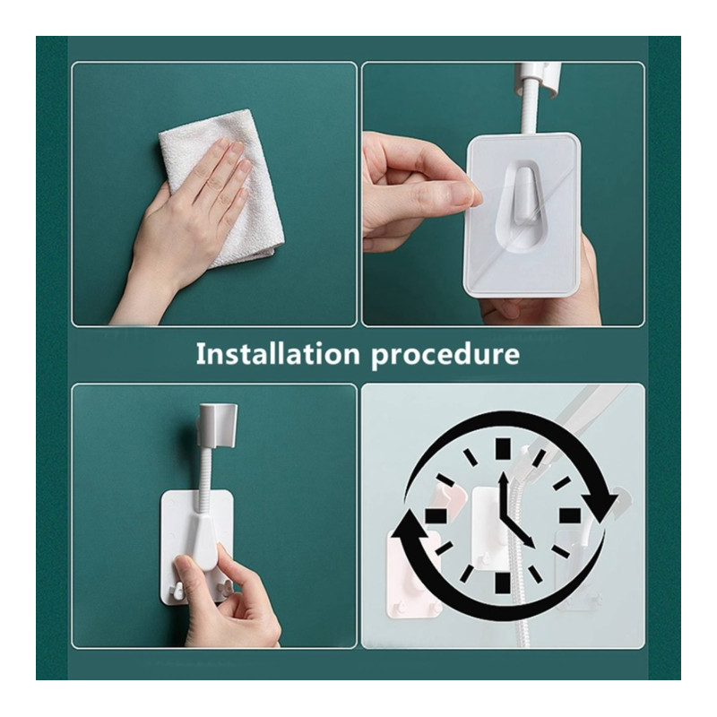 Universal Adjustable Shower Bracket Holder Color Plastic Shower Head Stand Holder Wall-Sticky Bath Rack Batheroom Holder