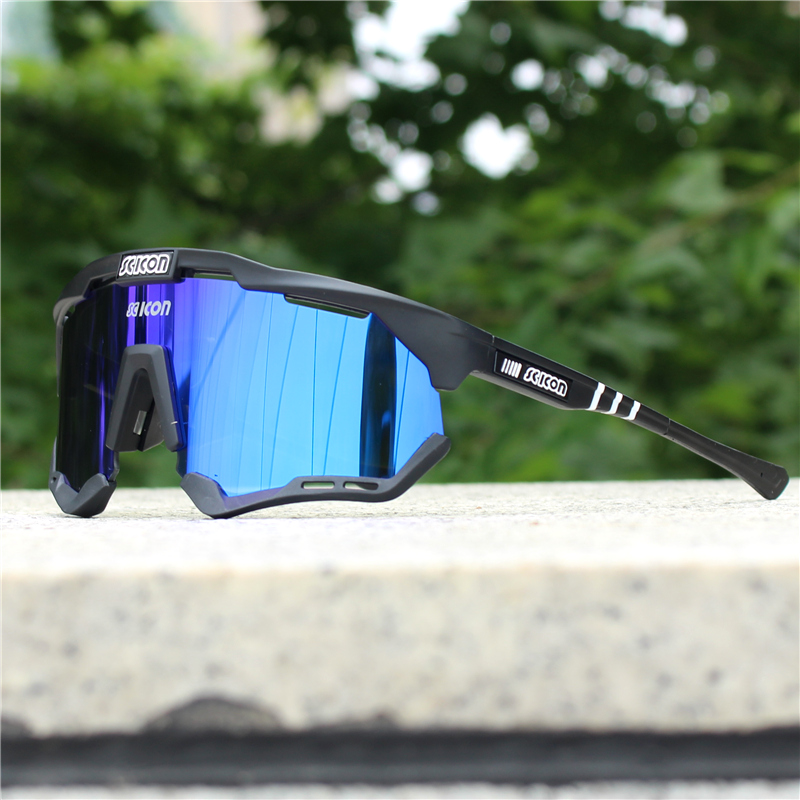 Gafas de ciclismo SCICON UV400, gafas de sol para deportes al aire libre, gafas de ciclismo MTB para hombres y mujeres, gafas para bicicleta de carretera: Rojo
