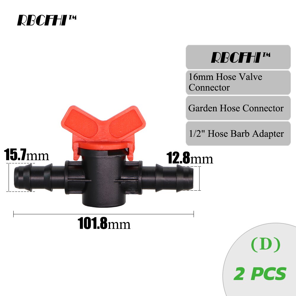 Rbcfhi puutarhahana 1/4 " 3/8 " 1/2 " 3/4 " 5/8 " kasteluvesiventtiili miniventtiili 2- tie letku vesisulkuliittimet piippusovitin