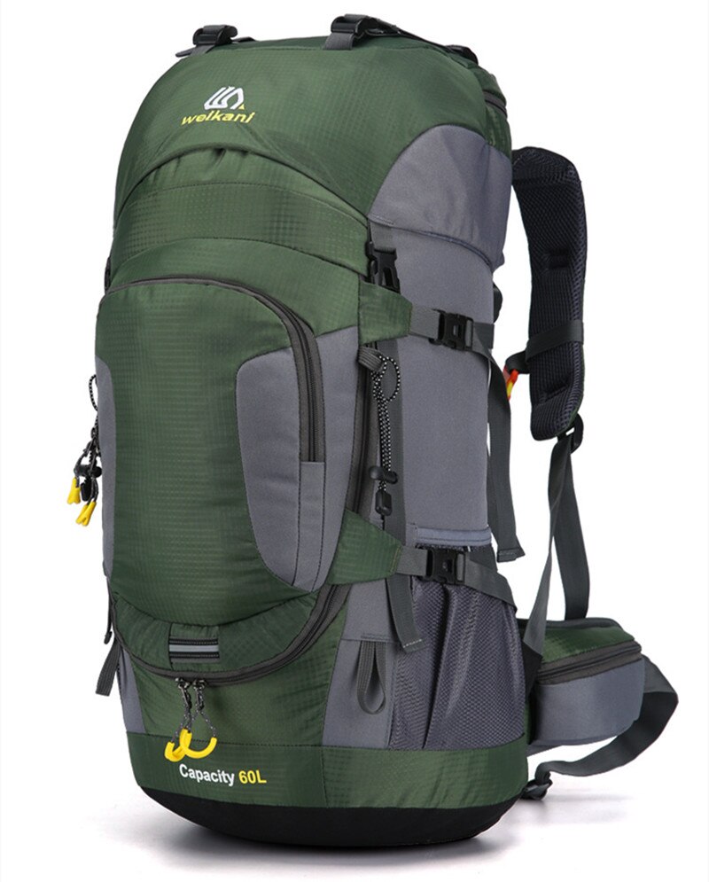 Mochila de 60 litros para deportes al aire libre, mochila de Camping, viaje, montañismo, senderismo, impermeable, cubierta de lluvia