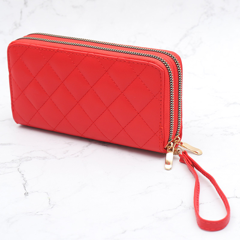 bolso de mano para mujer de Color sólido de gran capacidad bolso de muñeca para mujer: Rojo